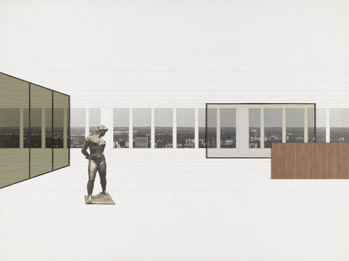 Design Lines Ltd. Mies Van Der Rohe perspective sketch of a room