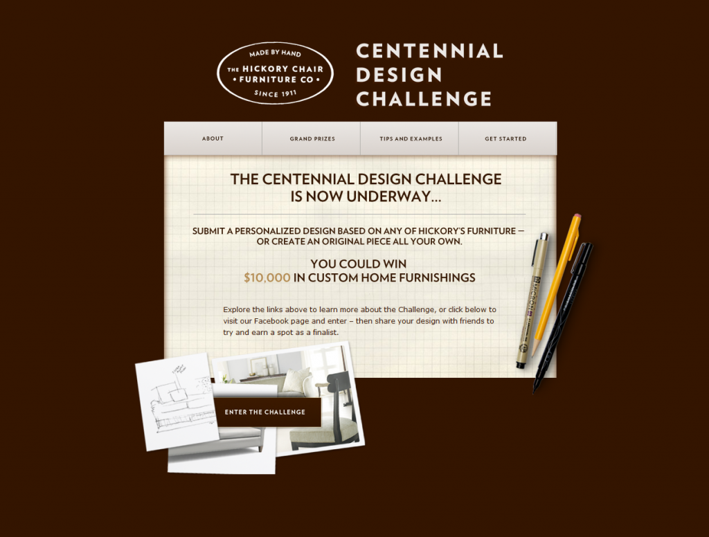 Hickory Chair Cenntennial Design Challenge Screen Shot